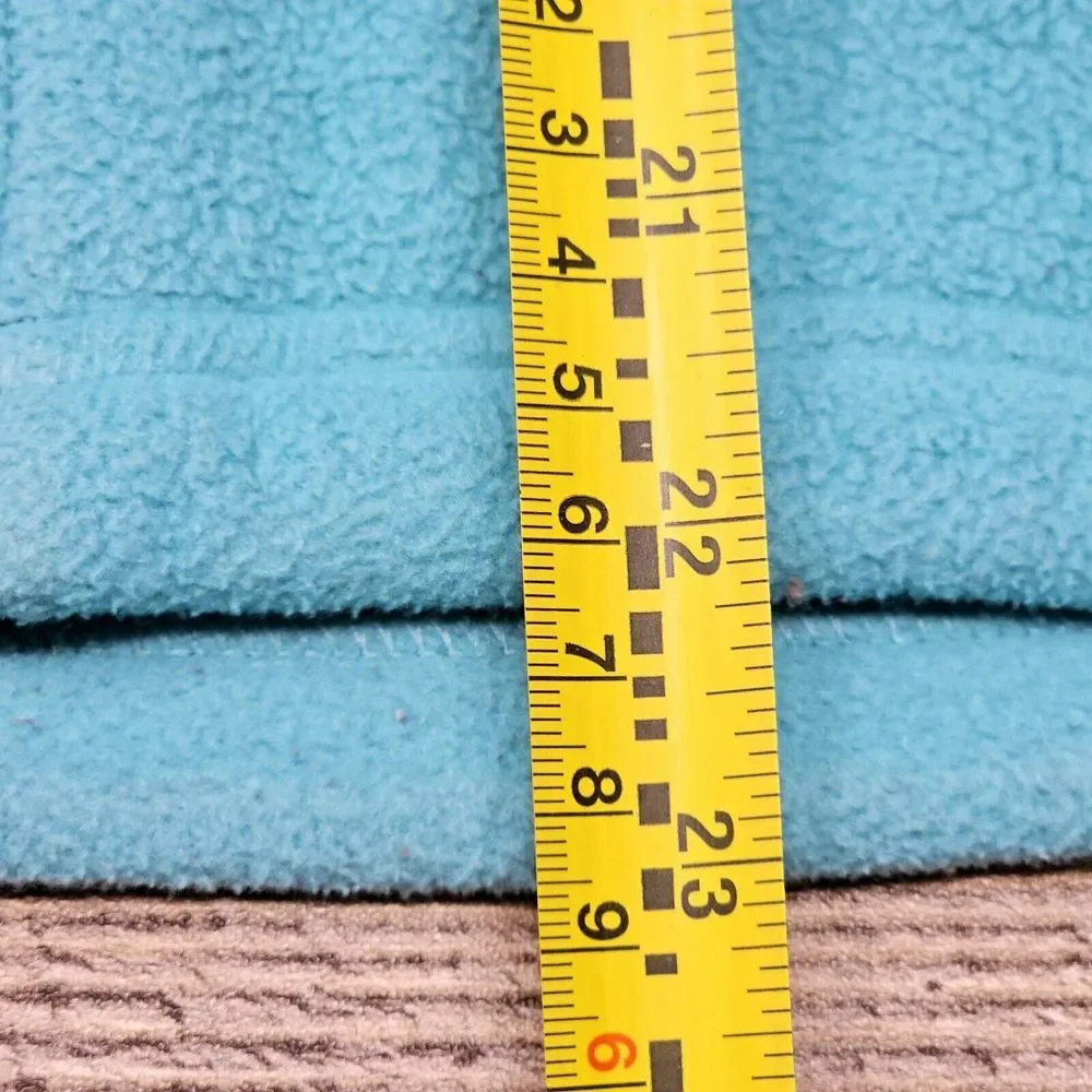 The North Face Fleece Jacket Size Medium Women Full Zip Teal / Brown Color Block